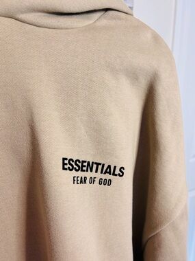 NWT Fear of God ESSENTIALS Hoodie in Desert Sand FW24